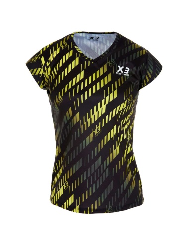 X3 PorTres T-Shirt Lugo Black/Yellow