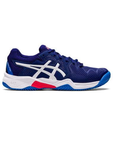 Asics Gel Resolution 8 Clay Junior Blu/White