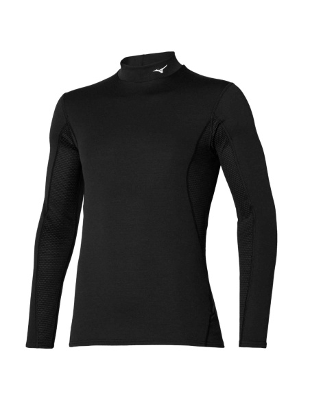 Mizuno  Breath Thermo Mid Weight High NeckT-Shirt Black Mizuno  Breath Thermo Mid Weight High NeckT-Shirt Black
