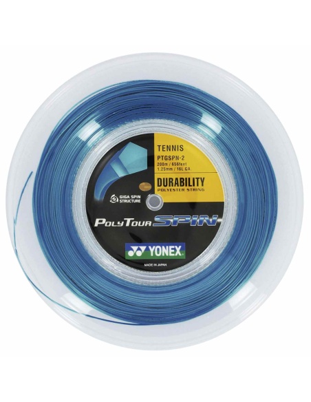 Yonex Poly Tour Spin 1,25 Blu (200mt)