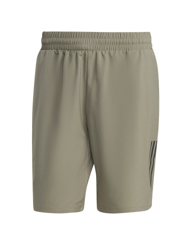 Adidas Club Short Stripe 7in Silver Pebble