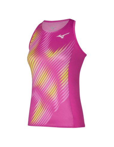 Mizuno Tennis Printed Tank Fucsia Fedora