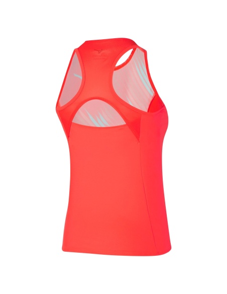 Mizuno Tennis Printed Tank Fiery Coral