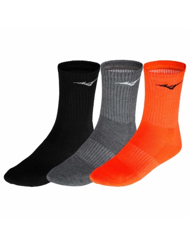 Mizuno DryLite Training Socks black/Grey/Orange (3 paia)