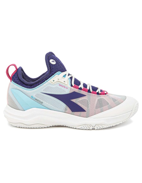 Diadora Speed Blushield Fly 4+ Clay White/Blu/Rose