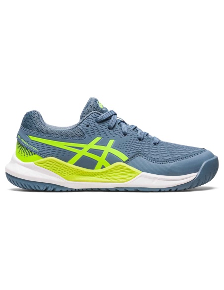 Asics Gel Resolution 9 GS Clay Steel Blu/Hazard Green