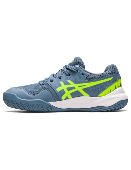 Asics Gel Resolution 9 GS Clay Steel Blu/Hazard Green