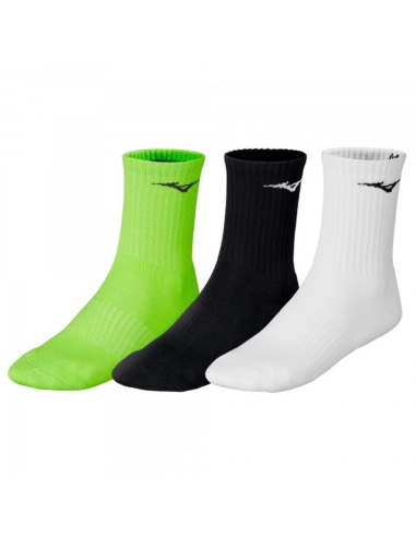 Mizuno DryLite Training Socks Black/White/Lime (3 paia)