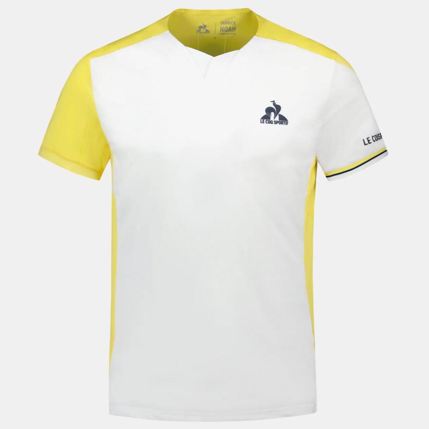 Le Coq Sportif Tennis Pro T-Shirt White/Yellow