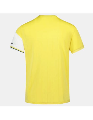 Le Coq Sportif Tennis Pro T-Shirt White/Yellow