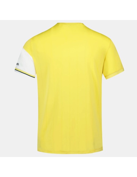 Le Coq Sportif Tennis Pro T-Shirt White/Yellow