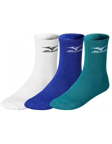 Mizuno DryLite Training Socks White/Bu/Green (3 paia)