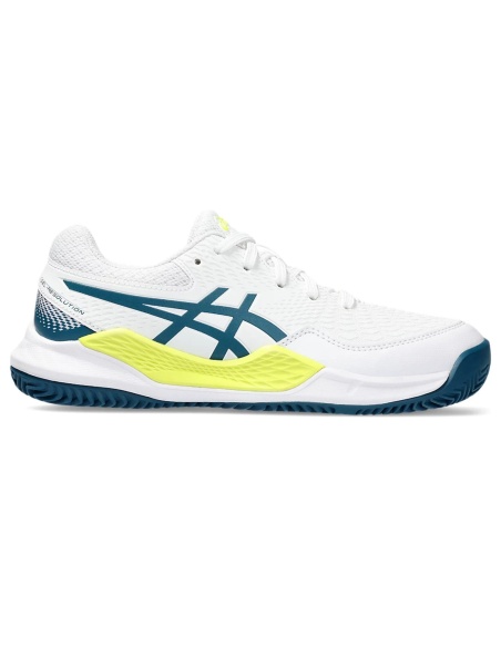 Asics Gel Resolution 9 GS Clay White/Restful Teal