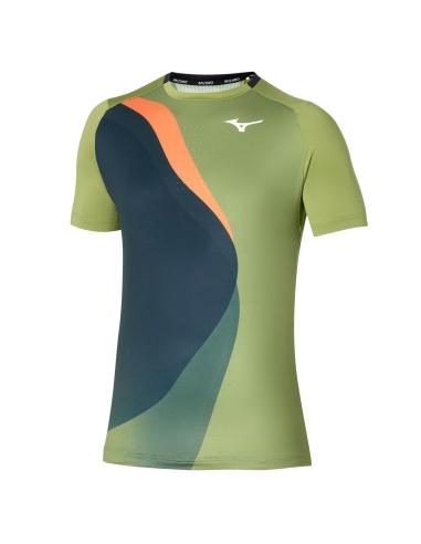 Mizuno Tennis Shadow Graphic T-Shirt Calliste Green