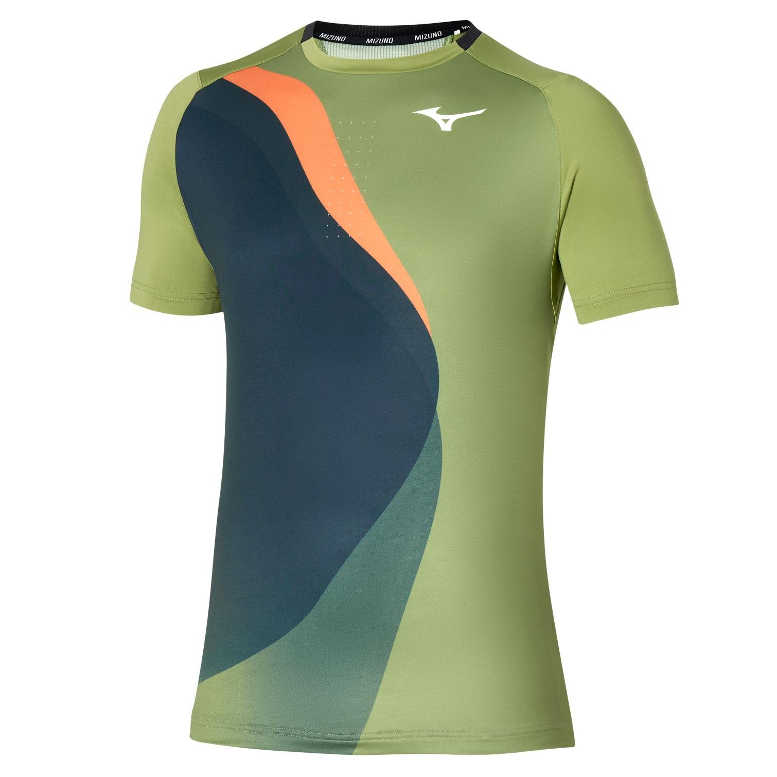 Mizuno Tennis Shadow Graphic T-Shirt Calliste Green