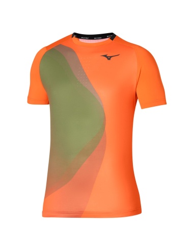 Mizuno Tennis Shadow Graphic T-Shirt Vibrant Orange