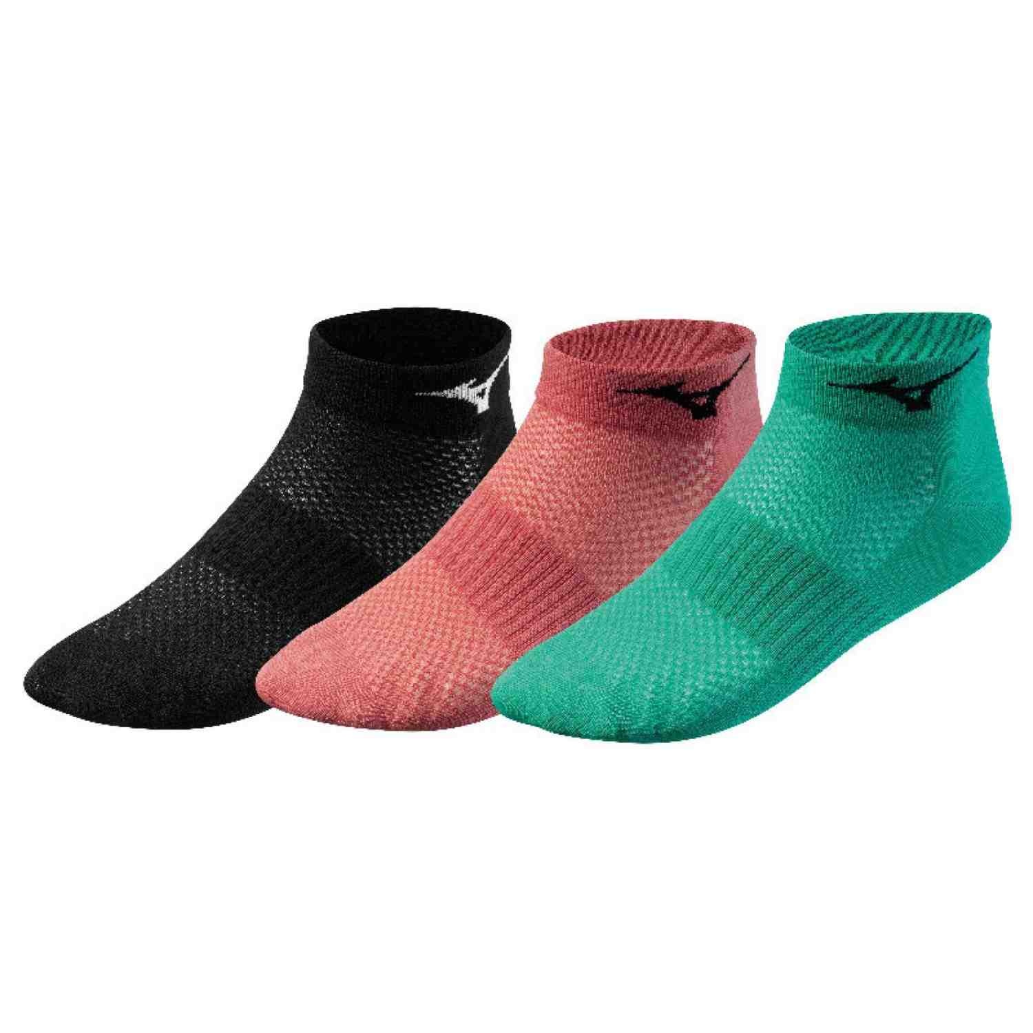 Mizuno Drylite Training Socks Black/Green/Pink(3 paia)