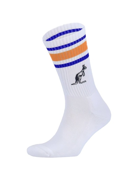 Australian Calze Stripe WHIte/Orange