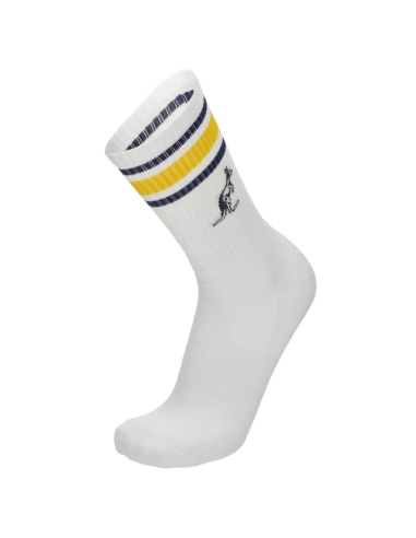 Australian Calze Stripe WhIte/Yellow