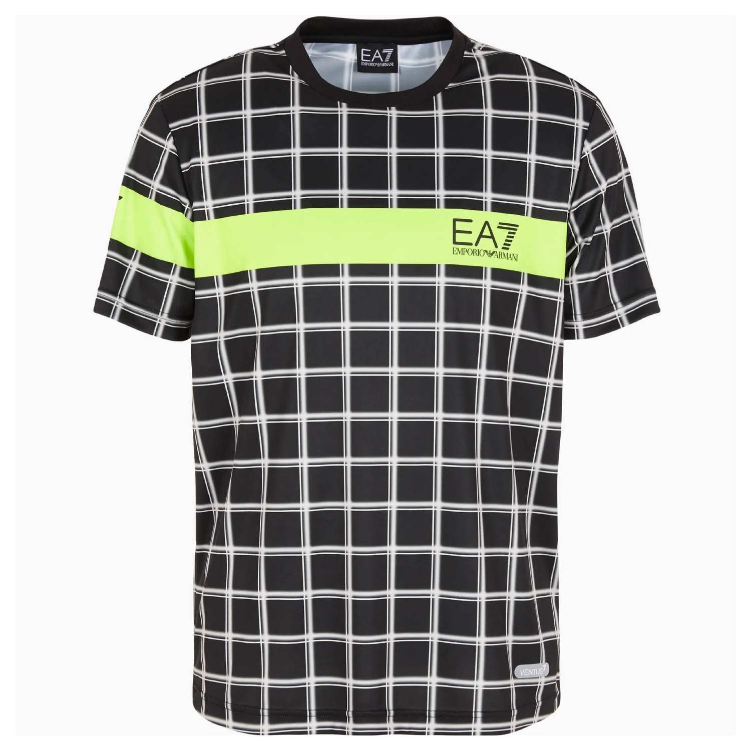 EA7 T-Shirt Tennis Pro Ventus7 Stampa Black