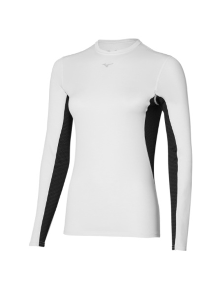 Mizuno Breath Thermo Mid-Light Weight T-Shirt White Mizuno Breath Thermo Mid-Light Weight T-Shirt White