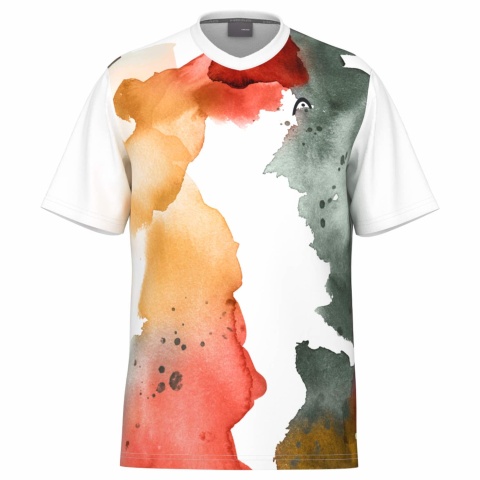 Head TopSpin T-Shirt Junior Green/Orange/Red