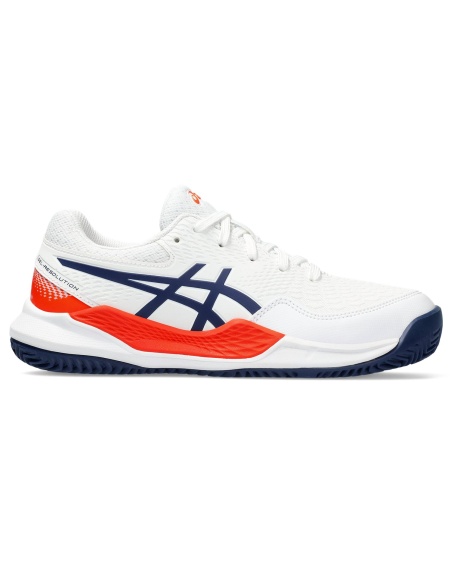 Asics Gel Resolution 9 GS Clay White/Blue Expanse