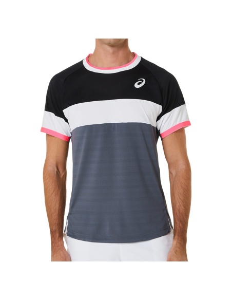 Asics Match T-Shirt Top Black/Grey