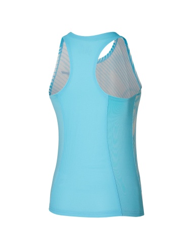 Mizuno Charge Printed Tank Blue Glow