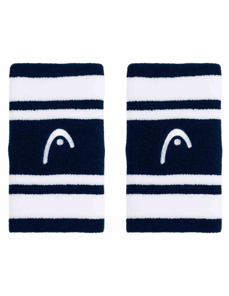 Head Wristband Striped 5' Navy/White