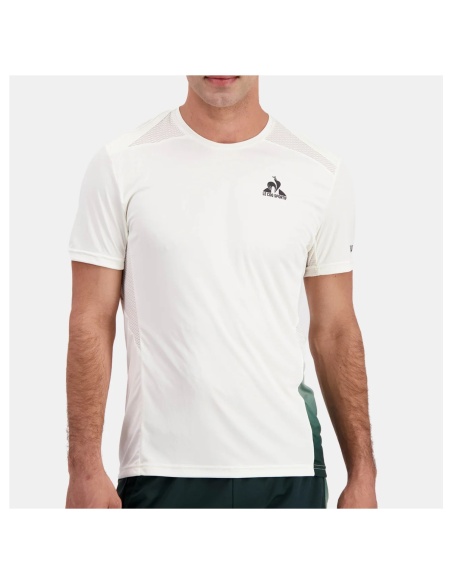 Le Coq Sport Tennis Pro T-Shirt Marshmallow Le Coq Sport Tennis Pro T-Shirt Marshmallow