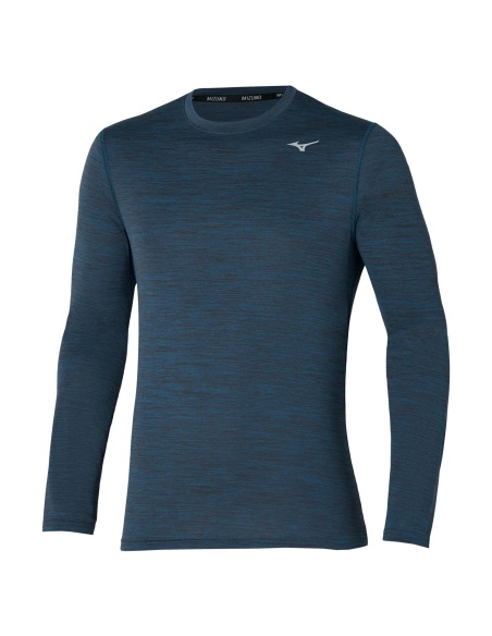 Mizuno Impulse Core LS Tee  Blue Wing Teal