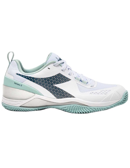 Diadora Blushiìeld Torneo 2 Clay White/Azzurro Spray