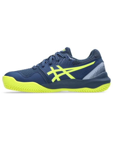 Asics Gel Resolution 9 GS Junior Clay Mako Blue/Safety Yellow