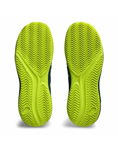 Asics Gel Resolution 9 GS Junior Clay Mako Blue/Safety Yellow