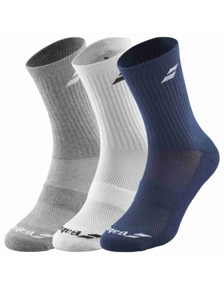 Babolat Socks Grey/Blu/White (3 paia)