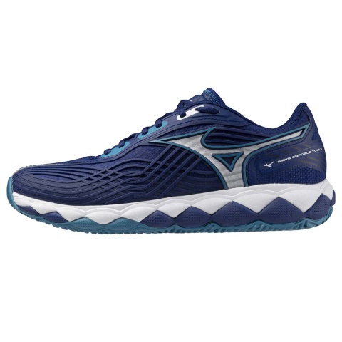Mizuno Wave Enforce Tour 2 Clay Bellwether Blue/White/Fjord Blue
