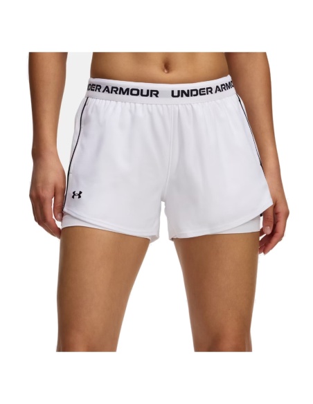 Under Armour Tech Play Up Shorts 2in1 White Under Armour Tech Play Up Shorts 2in1 White