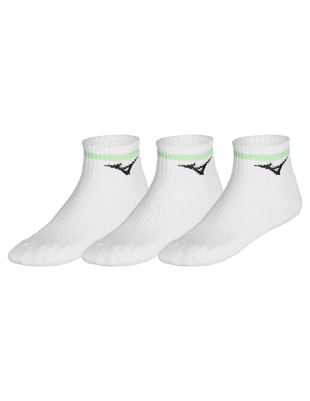 Mizuno DryLite Training Mid Socks Line White/Mint (3 paia)