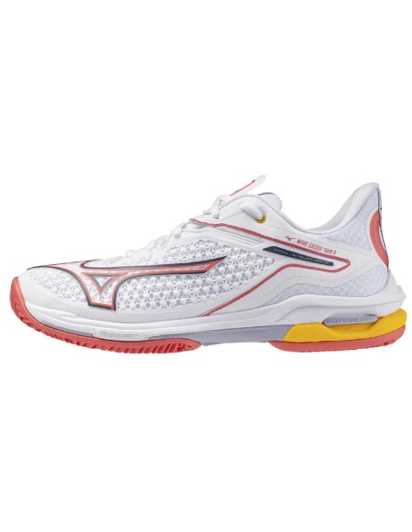Mizuno Wave Exceed Tour 6 Clay White/Calypso Coral/Icelandic