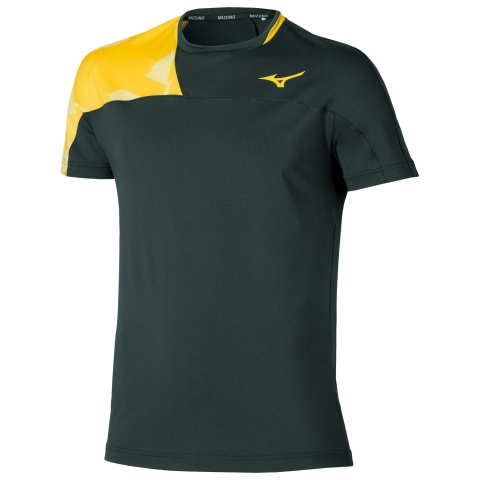Mizuno Shadow T-Shirt Black/Vibrant Yellos