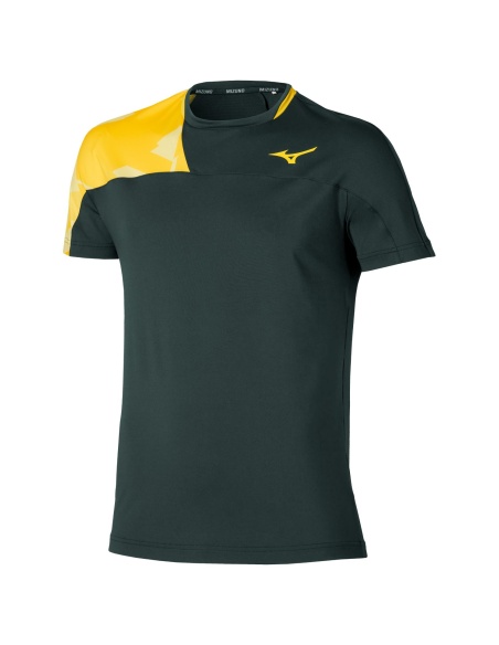 Mizuno Shadow T-Shirt Black/Vibrant Yellos Mizuno Shadow T-Shirt Black/Vibrant Yellos