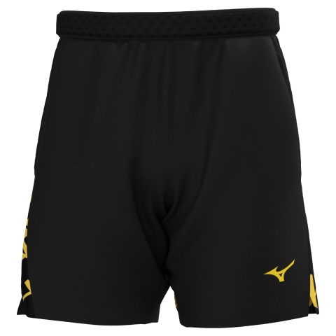 Mizuno Amplify 8in Short Black/Vibrant Yellow