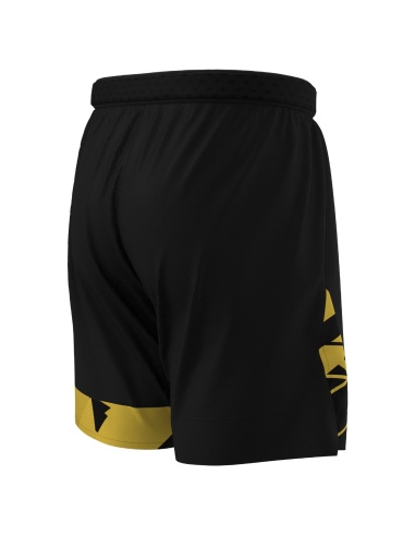 Mizuno Amplify 8in Short Black/Vibrant Yellow