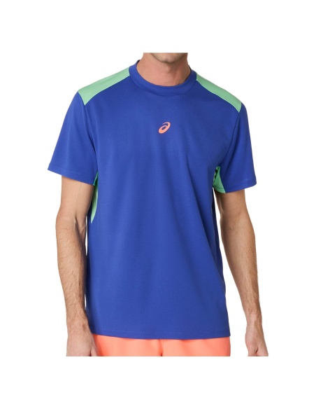 Asics Court T-Shirt Dark Coral/Menthol Asics Court T-Shirt Dark Coral/Menthol