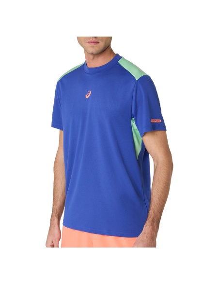 Asics Court T-Shirt Dark Coral/Menthol Asics Court T-Shirt Dark Coral/Menthol