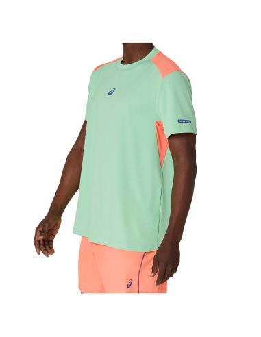 Asics Court T-Shirt Mentol/Vivid Coral