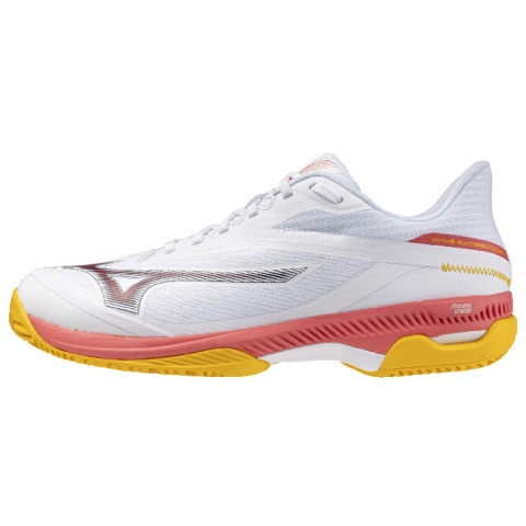 Mizuno Wave Exceed Court Clay White/Calypso Coral