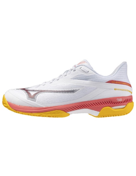 Mizuno Wave Exceed Court Clay White/Calypso Coral