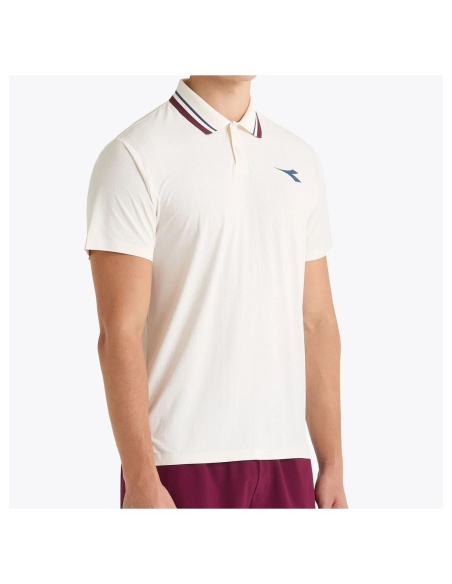 Diadora Polo Icon Bianco Sospiro